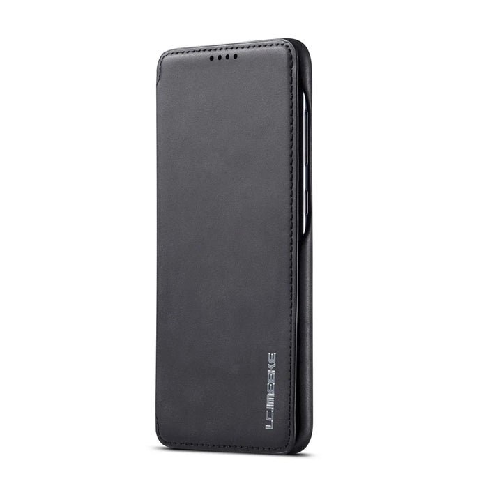 LC.IMEEKE Retro Style Leather Casing with Card Holder for Samsung Galaxy A50/A50s/A30s - Black - 3