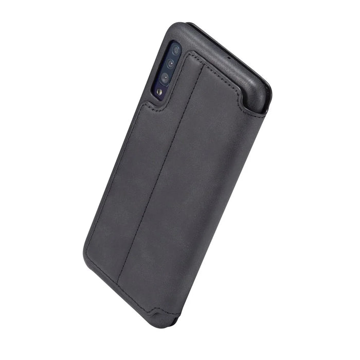 LC.IMEEKE Retro Style Leather Casing with Card Holder for Samsung Galaxy A50/A50s/A30s - Black - 6