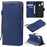 For Samsung Galaxy A20e Case Solid Color Leather Mobile Cover Wallet Stand with Strap - Blue - 1