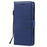 For Samsung Galaxy A20e Case Solid Color Leather Mobile Cover Wallet Stand with Strap - Blue - 2