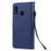For Samsung Galaxy A20e Case Solid Color Leather Mobile Cover Wallet Stand with Strap - Blue - 3