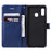 For Samsung Galaxy A20e Case Solid Color Leather Mobile Cover Wallet Stand with Strap - Blue - 4