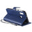 For Samsung Galaxy A20e Case Solid Color Leather Mobile Cover Wallet Stand with Strap - Blue - 5