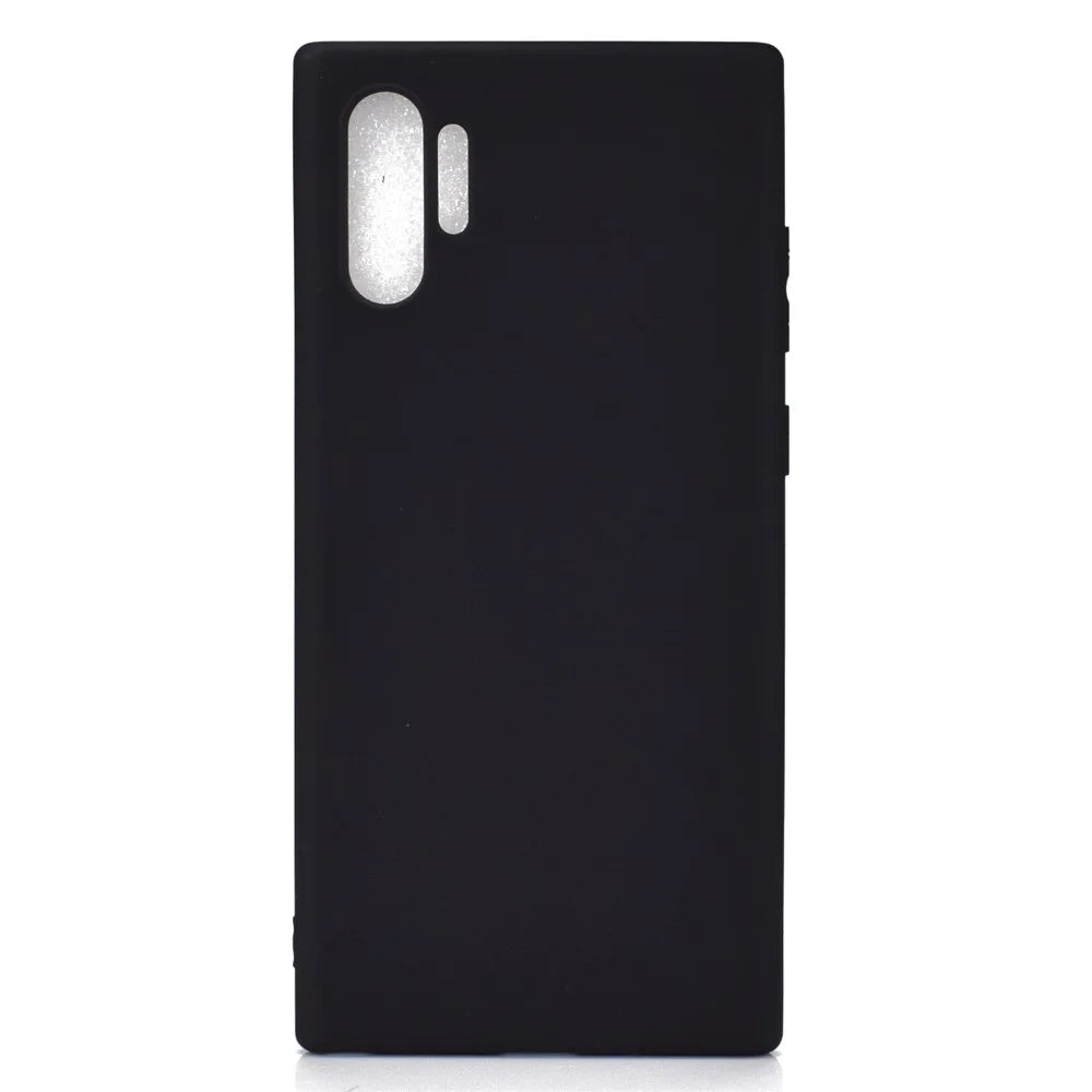 Solid Color Soft Frosted TPU Case for Samsung Galaxy Note 10 Plus/Note 10 Plus 5G - Black - 2