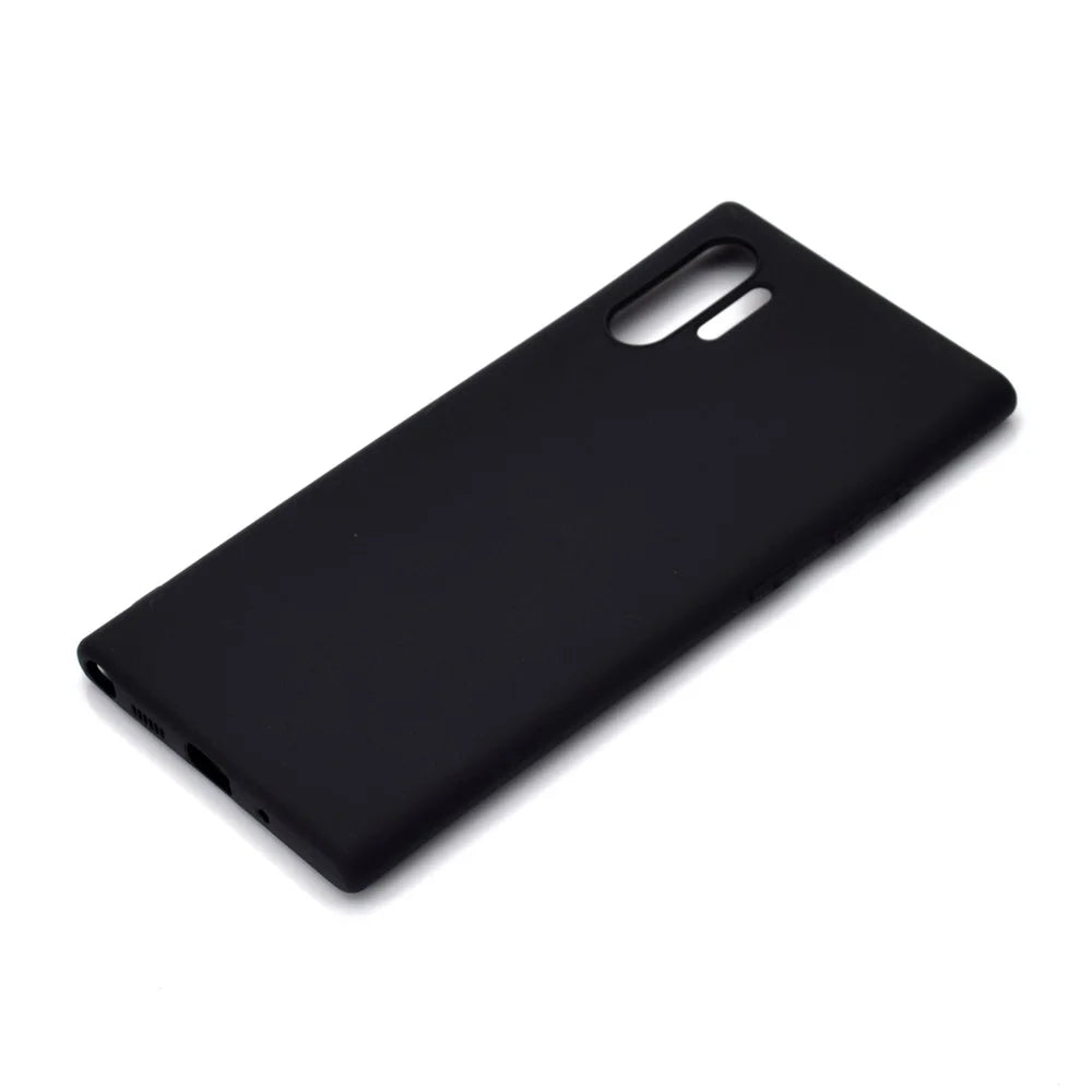 Solid Color Soft Frosted TPU Case for Samsung Galaxy Note 10 Plus/Note 10 Plus 5G - Black - 3