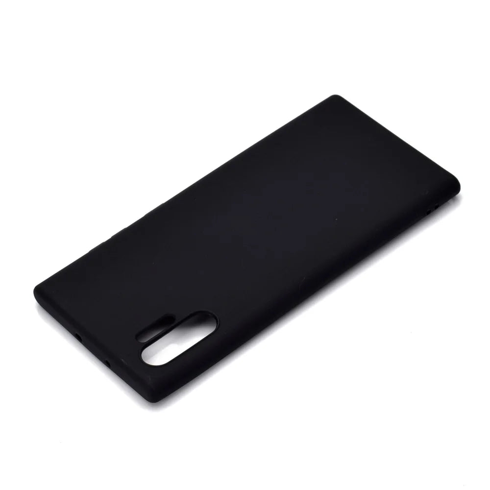 Solid Color Soft Frosted TPU Case for Samsung Galaxy Note 10 Plus/Note 10 Plus 5G - Black - 4