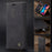 CASEME 013 Series Auto-absorbed Leather Flip Wallet Case for Samsung Galaxy A20e - Black - 4
