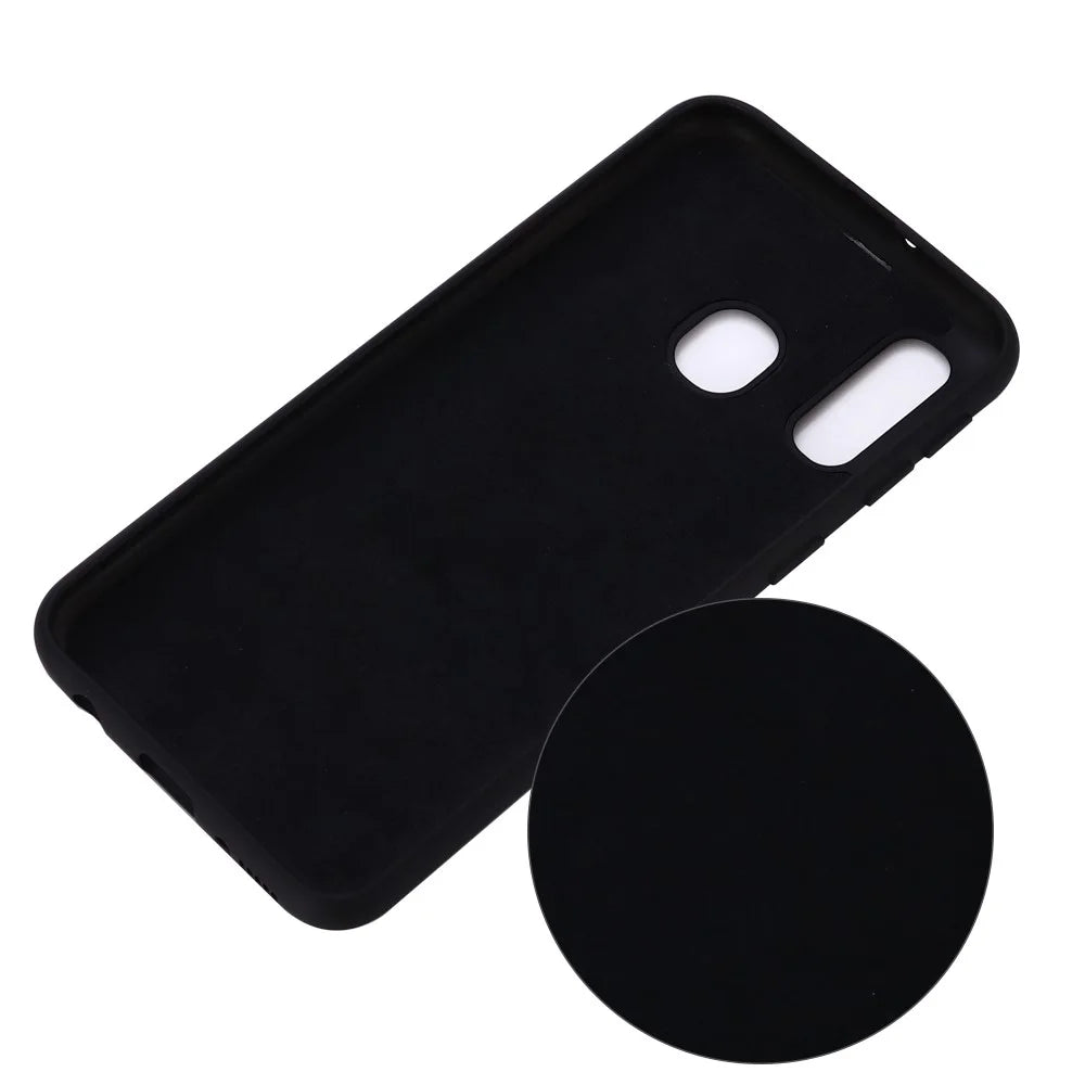 Liquid Silicone Case for Samsung Galaxy A20e - Black - 3