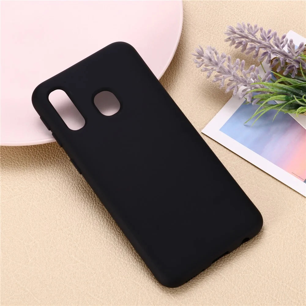 Liquid Silicone Case for Samsung Galaxy A20e - Black - 5