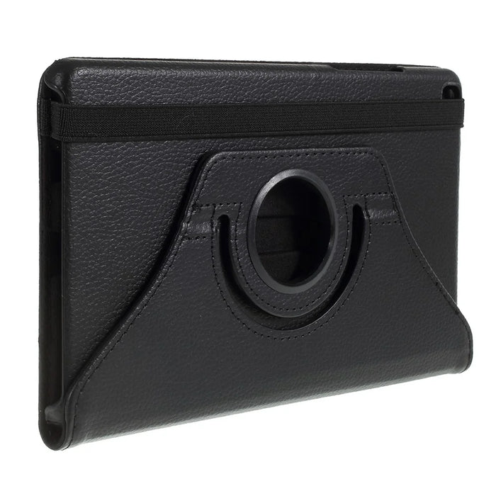 Litchi Texture PU Leather Protective Tablet Case for Samsung Galaxy Tab A 8.0 Wi-Fi (2019) T290/ LTE T295 - Black - 2