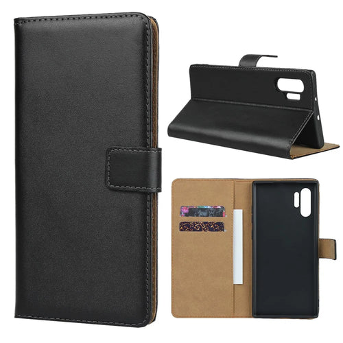Genuine Leather Phone Case Stand Wallet for Samsung Galaxy Note 10+ / Note 10 Plus / 10 Plus 5G - 1