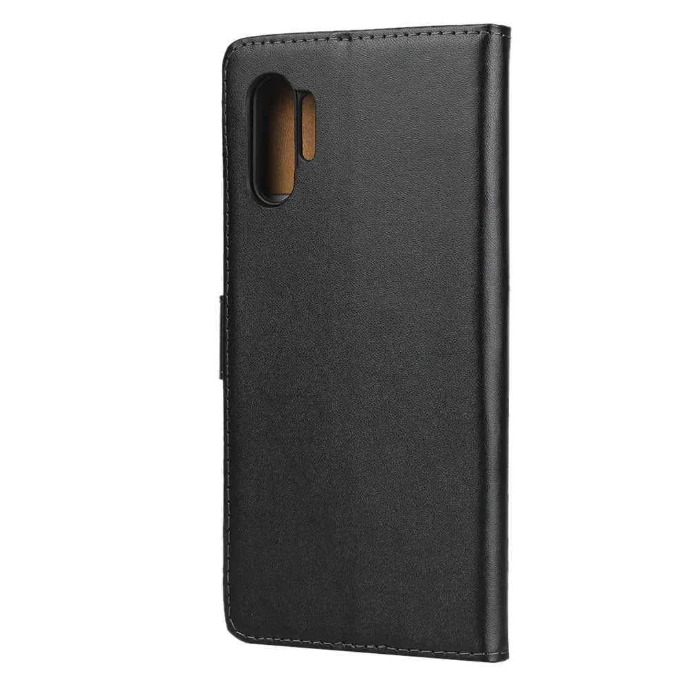 Genuine Leather Phone Case Stand Wallet for Samsung Galaxy Note 10+ / Note 10 Plus / 10 Plus 5G - 4