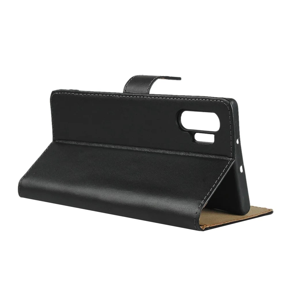 Genuine Leather Phone Case Stand Wallet for Samsung Galaxy Note 10+ / Note 10 Plus / 10 Plus 5G - 6