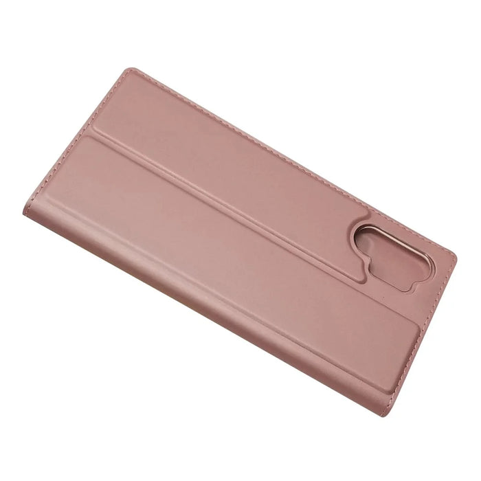 Magnetic Adsorption Leather Card Holder Phone Shell for Samsung Galaxy Note 10 Plus/Note 10 Plus 5G - Rose Gold - 4