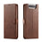 LC.IMEEKE Leather Wallet Stand Phone Cover for Samsung Galaxy A80/90 - Dark Brown - 1