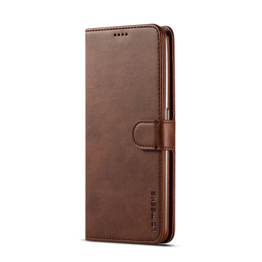 LC.IMEEKE Leather Wallet Stand Phone Cover for Samsung Galaxy A80/90 - Dark Brown - 2