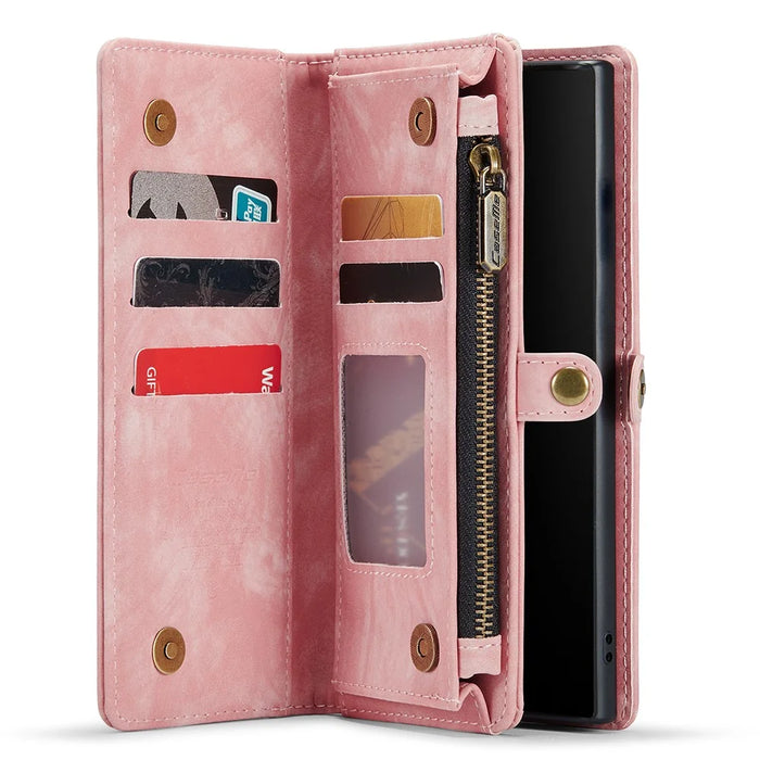 CASEME 008 Series for Samsung Galaxy Note 10 / Note 10 5G PU Leather Wallet Case Multi-function Magnetic Detachable Stand Phone Cover - Pink - 4