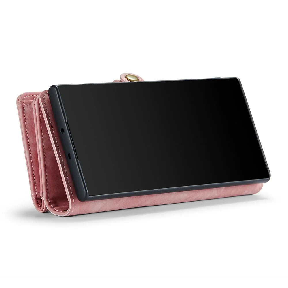 CASEME 008 Series for Samsung Galaxy Note 10 / Note 10 5G PU Leather Wallet Case Multi-function Magnetic Detachable Stand Phone Cover - Pink - 6