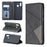 Geometric Pattern Card Slots Leather Case for Samsung Galaxy A20e / A10e - Black - 1