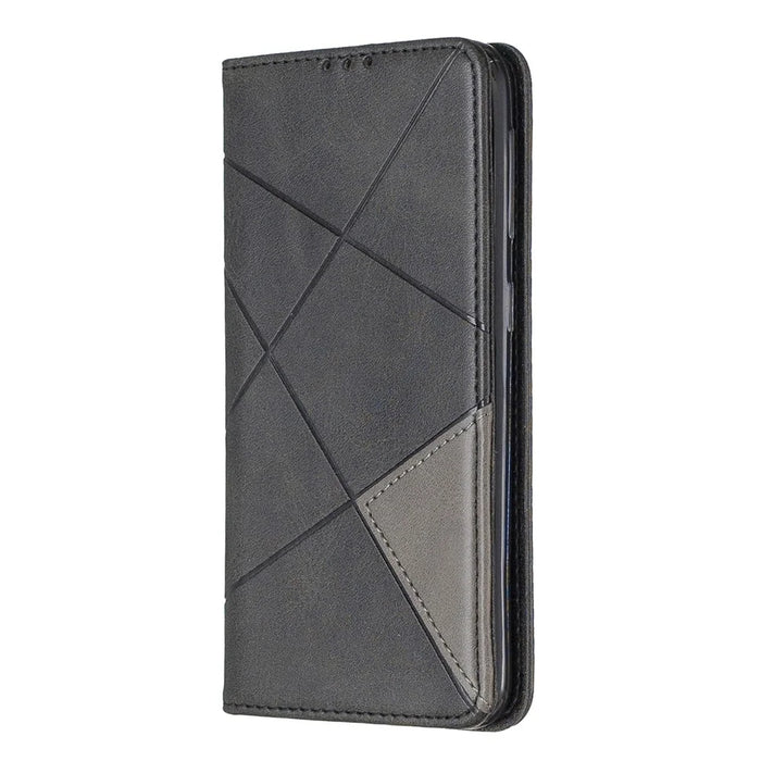 Geometric Pattern Card Slots Leather Case for Samsung Galaxy A20e / A10e - Black - 2