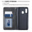 Geometric Pattern Card Slots Leather Case for Samsung Galaxy A20e / A10e - Black - 7