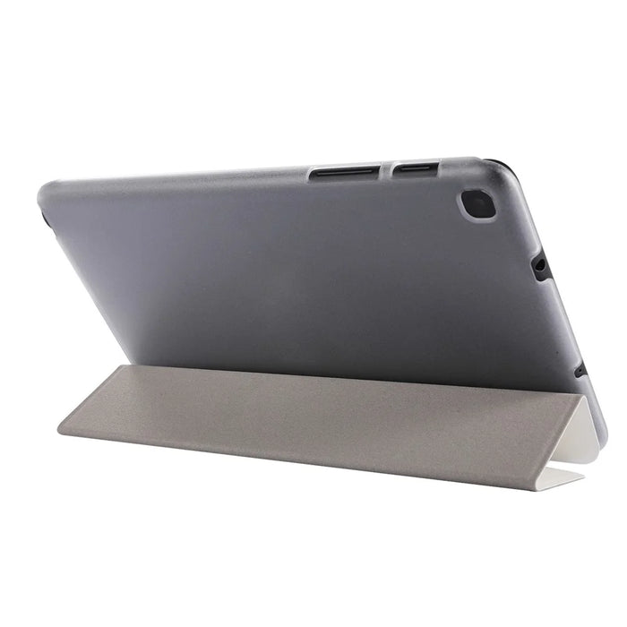 Silk Texture Tri-fold Stand Leather Case for Samsung Galaxy Tab A 8.0 Wi-Fi (2019) T290/ LTE T295 - White - 5