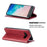 Geometric Pattern Leather Phone Casing with Stand for Samsung Galaxy S10 - Red - 2