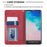 Geometric Pattern Leather Phone Casing with Stand for Samsung Galaxy S10 - Red - 4