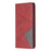Geometric Pattern Leather Phone Casing with Stand for Samsung Galaxy S10 - Red - 7