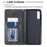 Geometric Pattern Leather Phone Case with Stand for Samsung Galaxy A50 / A50s / A30s - Black - 4