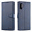 AZNS Leather Wallet Phone Shell for Samsung Galaxy Note 10 Plus / Note 10 Plus 5G - Blue - 1