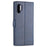 AZNS Leather Wallet Phone Shell for Samsung Galaxy Note 10 Plus / Note 10 Plus 5G - Blue - 3