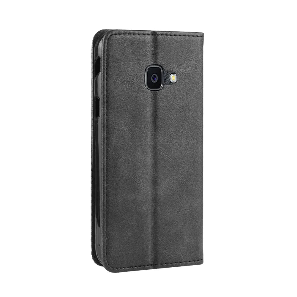 Auto-absorbed Vintage Style PU Leather Wallet Phone Shell for Samsung Galaxy Xcover 4 / Xcover 4s / G398F - Black - 4