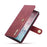 DG.MING Phone Case for Samsung Galaxy Note 10 Plus / Note 10 Plus 5G Detachable 2-in-1 Wallet Split Leather + PC Back Cover - Red - 3