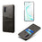 Double Card Slots PU Leather Coated Hard Plastic Case for Samsung Galaxy Note 10 / Note 10 5G - Black - 1