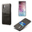 Double Card Slots PU Leather Coated Hard Plastic Case for Samsung Galaxy Note 10 Plus / Note 10 Plus 5G - Black - 1