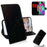 Flower Pattern Leather Wallet Stand Case for Samsung Galaxy A40 - Black - 1
