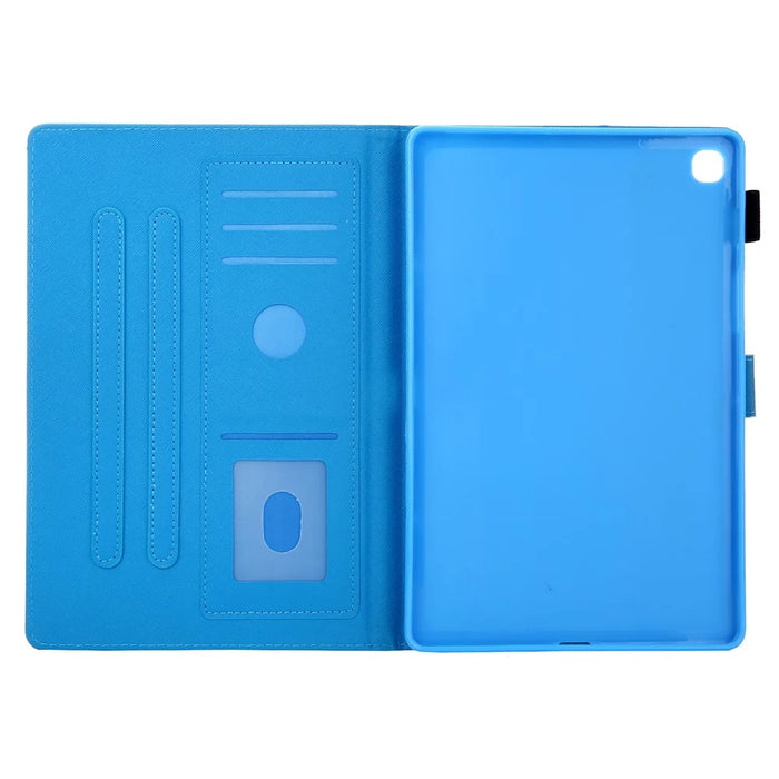Pattern Printing PU Leather + TPU Stand Tablet Case for Samsung Galaxy Tab S5e SM-T720 - Cat - 3