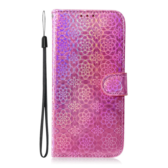 Phone Case for Samsung Galaxy A20e Flower Pattern TPU + PU Leather Stand Wallet Phone Cover Shell - Pink - 2