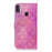 Phone Case for Samsung Galaxy A20e Flower Pattern TPU + PU Leather Stand Wallet Phone Cover Shell - Pink - 3