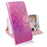 Phone Case for Samsung Galaxy A20e Flower Pattern TPU + PU Leather Stand Wallet Phone Cover Shell - Pink - 7