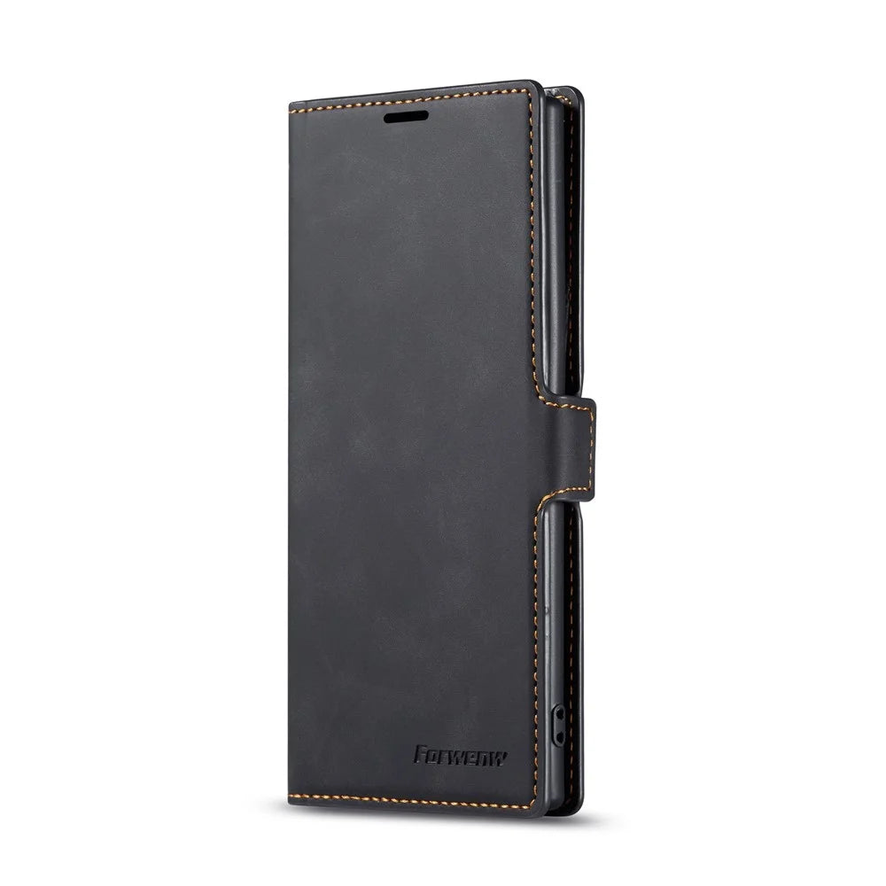 FORWENW Fantasy Series Silky Touch Leather Wallet Case for Samsung Galaxy Note 10 Plus/10 Plus 5G - Black - 2