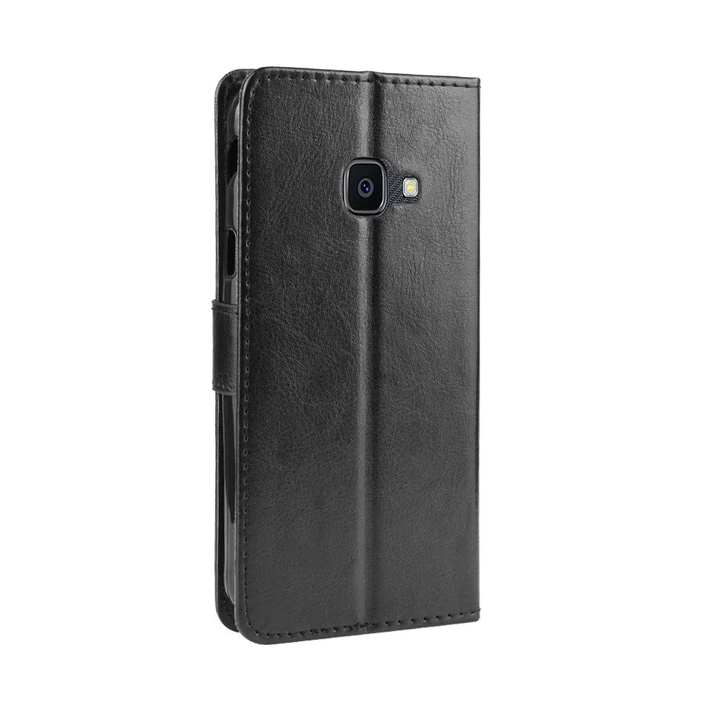 Crazy Horse Leather Wallet Cover for Samsung Galaxy Xcover 4 G390F/Galaxy Xcover 4s G398F - Black - 6