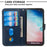 Zipper Pocket Magnetic Leather Wallet Case for Samsung Galaxy S10e - Blue - 4