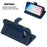 Zipper Pocket Magnetic Leather Wallet Case for Samsung Galaxy S10e - Blue - 5