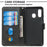 Zipper Pocket Leather Wallet Case for Samsung Galaxy A40 - Black - 4