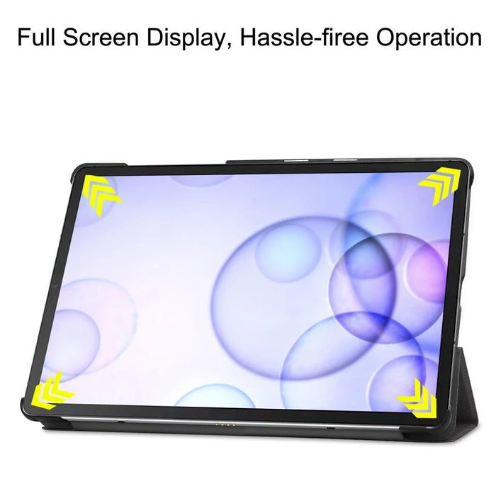 Stable Tri-fold Stand Stand Leather Case Smart Tablet Cover Shell for Samsung Galaxy Tab S6 T860 (Wi-Fi) / T865 (LTE) - Black - 5