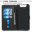 Zipper Pocket Wallet Stand Flip Leather Phone Cover for Samsung Galaxy A80/A90 - Black - 4