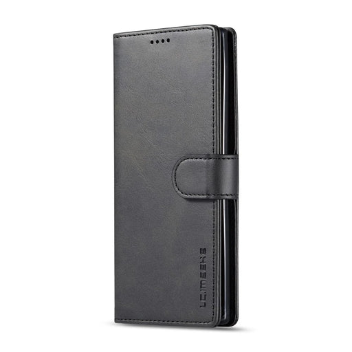 LC.imeeke Leather Stand Wallet Stand Phone Case Cover for Samsung Galaxy Note 10/Note 10 5G - Black - 2