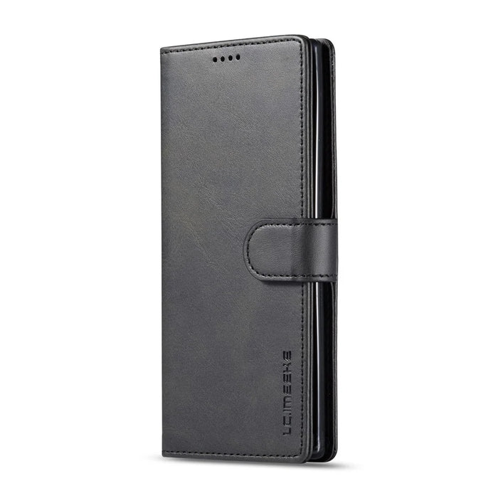 LC.imeeke Leather Stand Wallet Stand Phone Case Cover for Samsung Galaxy Note 10/Note 10 5G - Black - 2